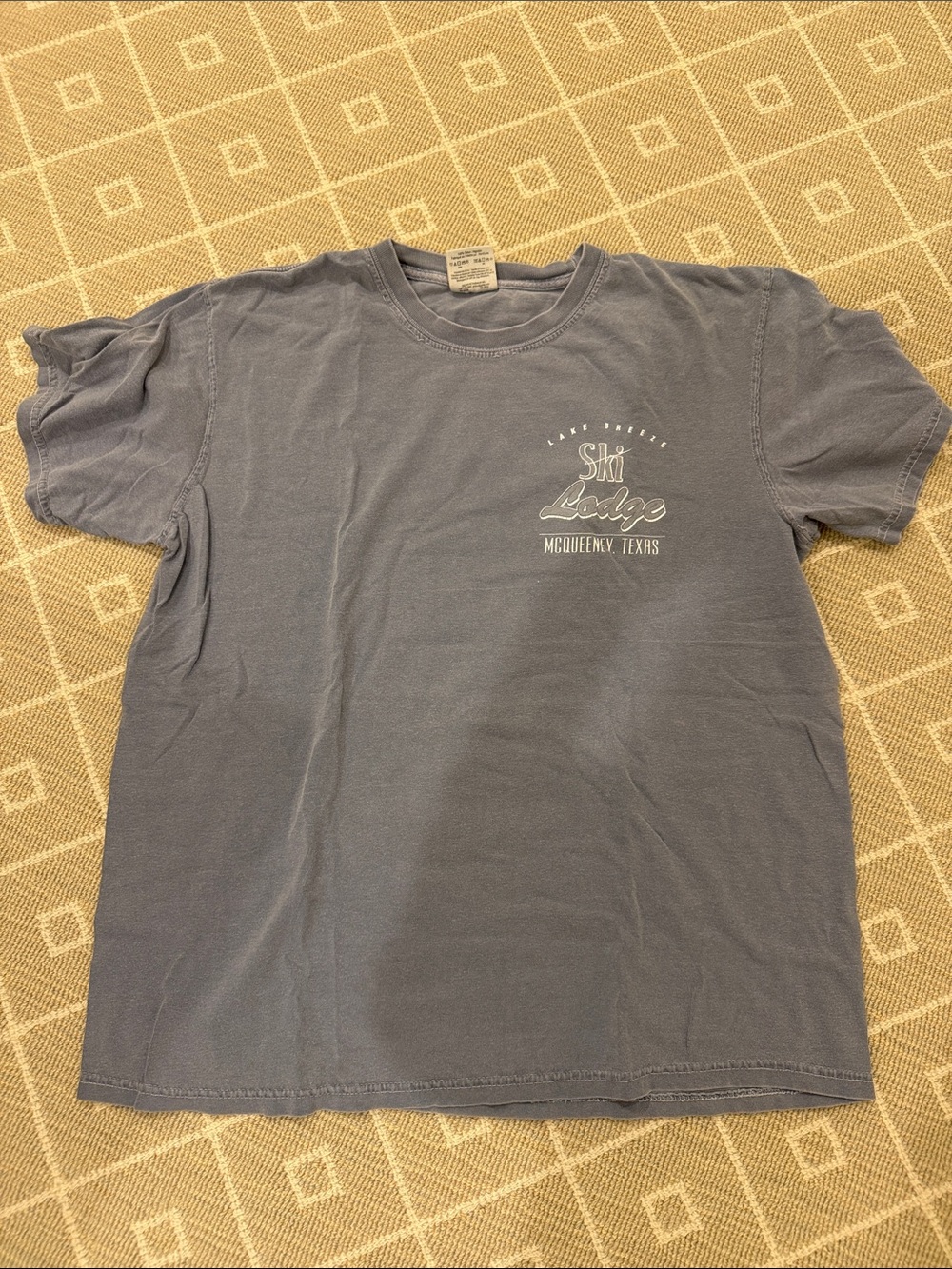 Ski Lodge McQueeney Texas Short-Sleeve T-Shirt - Slate Blue